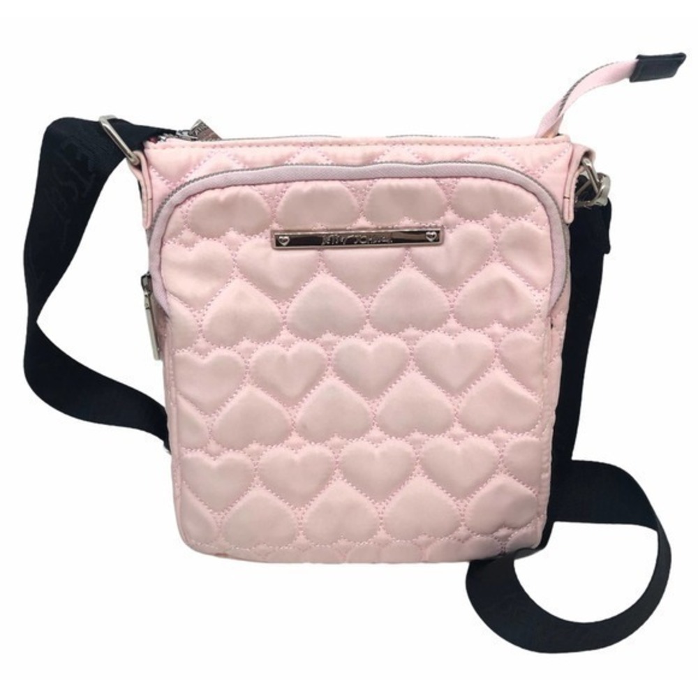 Betsey Johnson blush pink be mine crossbody purse